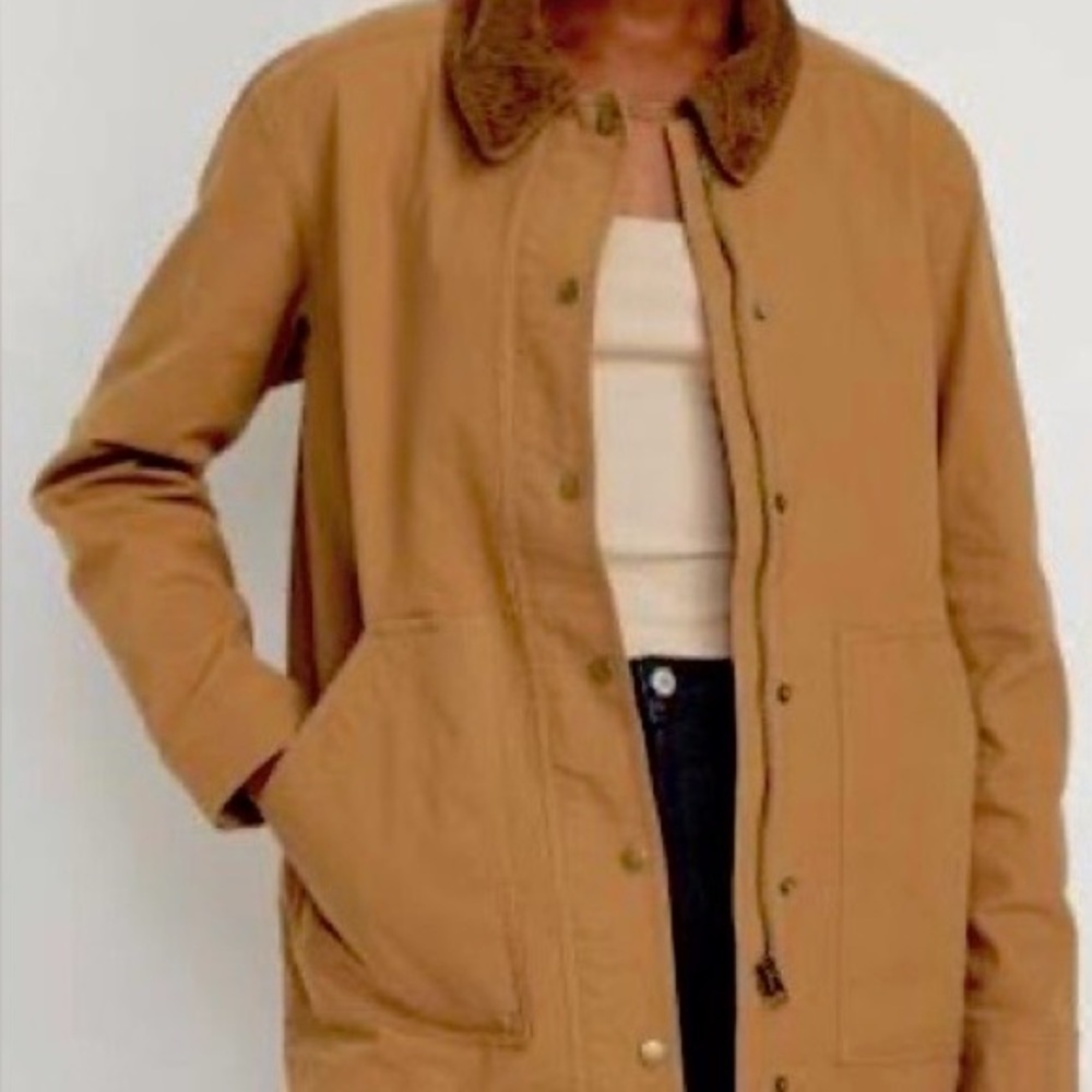 NEW Old Navy Canvas Barn Jacket Tan Utility Coat  XXL Classic Workwear Outdoor